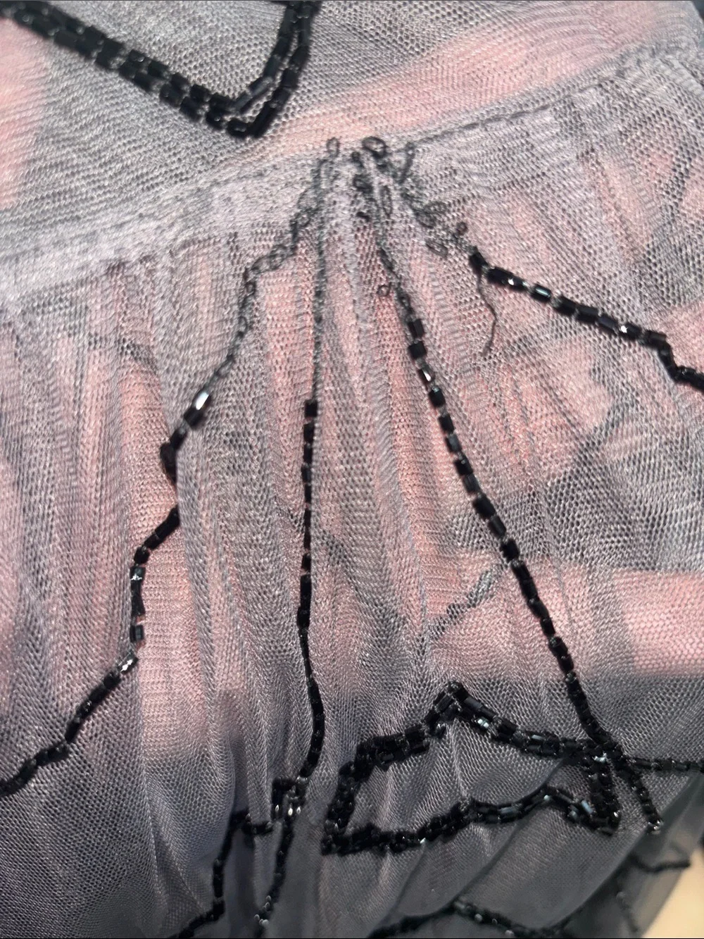 Free People Sheer Beaded Mesh Boho Dress S